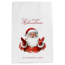 名前をカスタムするクラシックサンタクロースメリークリスマス