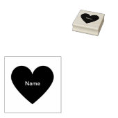 名前をカスタムするクラシックシンプルハートミニマルアートスタンプ ラバースタンプ (押印)