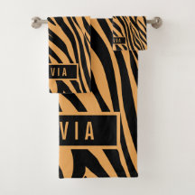 名前をカスタムするクラシックタイガーアニマルプリントパターン