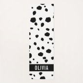 名前をカスタムするクラシックダルマアニマルプリントパターン ヨガマット (正面)