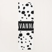 名前をカスタムするクラシックダルマアニマルプリントパターン ヨガマット (裏面)