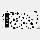 名前をカスタムするクラシックダルマアニマルプリントパターン Case-Mate iPhoneケース (裏面 (横))