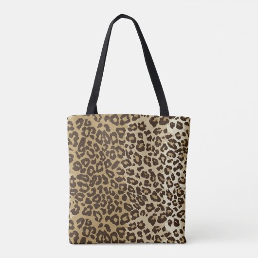 名前をカスタムするクラシック付きヒョウ柄 トートバッグ (裏面)