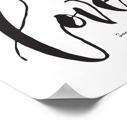 名前をカスタムするクリスチャン結婚コリント13 ポスター (角)