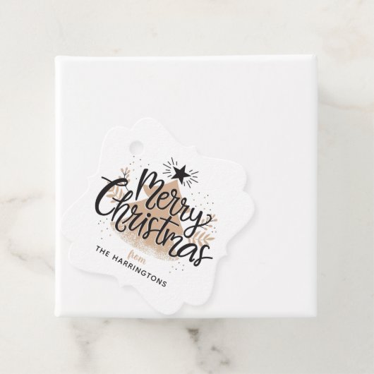 名前をカスタムするクリスマスの好意/贈り物ラベル フェイバータグ (インサイチュ)