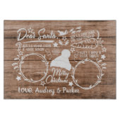 名前をカスタムするクリスマスイブトリート用サンタトレイ カッティングボード (正面)