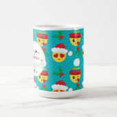 名前をカスタムするクリスマスギフトマグカップ – Emoji Mugs コーヒーマグカップ (中央)