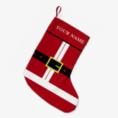 名前をカスタムするクリスマスストッキングサンタデザイン スモールクリスマスストッキング (正面 (吊り時))