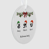 名前をカスタムするクリスマスツリーアクリルオーナメント オーナメント (正面)