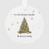 名前をカスタムするクリスマスツリーアクリルオーナメント オーナメント (裏面)