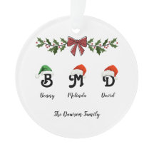 名前をカスタムするクリスマスツリーアクリルオーナメント