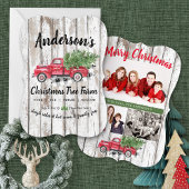 名前をカスタムするクリスマスツリーファーム3フォトレッドトラック