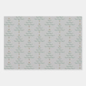 名前をカスタムするクリスマスツリーラッピング紙 ラッピングペーパーシート (正面3)