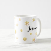 名前をカスタムするクリスマスツリー格言クラシックマグ コーヒーマグカップ (正面右)