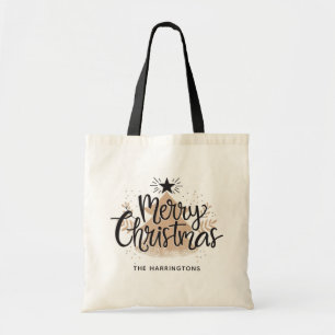 名前をカスタムするクリスマストートバッグ トートバッグ