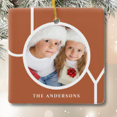 名前をカスタムするクリスマスフォトラスト セラミックオーナメント