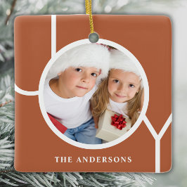 名前をカスタムするクリスマスフォトラスト セラミックオーナメント