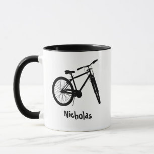 名前をカスタムするクリスマスマウンテンサイクリング引用文 マグカップ
