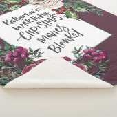 名前をカスタムするクリスマスムービーウォッチングホリデー シェルパブランケット (3/4)