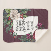 名前をカスタムするクリスマスムービーウォッチングホリデー シェルパブランケット (正面(横))