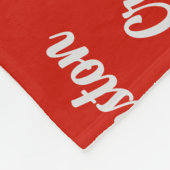 名前をカスタムするクリスマス付きコックポーサンタドッグ フリースブランケット (角)