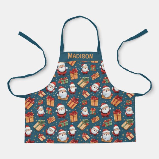 名前をカスタムするクリスマス エプロン (正面)