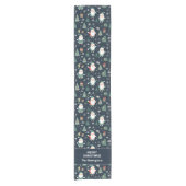 名前をカスタムするクリスマス ショートテーブルランナー (正面)