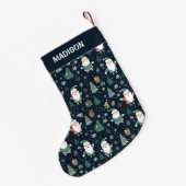名前をカスタムするクリスマス スモールクリスマスストッキング (裏面 (吊り時))
