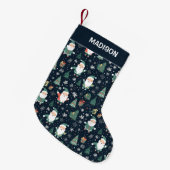 名前をカスタムするクリスマス スモールクリスマスストッキング (正面 (吊り時))