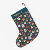 名前をカスタムするクリスマス スモールクリスマスストッキング (裏面 (吊り時))