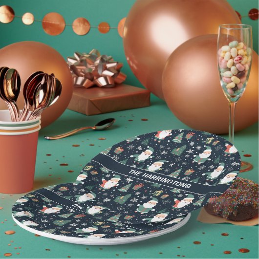 名前をカスタムするクリスマス ペーパープレート (複数)