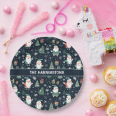 名前をカスタムするクリスマス ペーパープレート (パーティー)