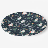 名前をカスタムするクリスマス ペーパープレート (アングル)