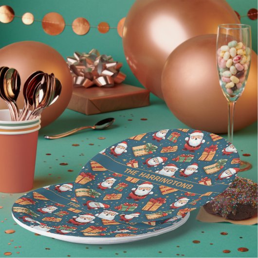 名前をカスタムするクリスマス ペーパープレート (複数)