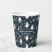 名前をカスタムするクリスマス 紙コップ (裏面)