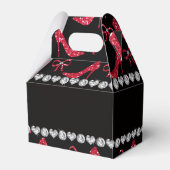名前をカスタムするクリムゾンレッドグリッターハイヒールボウ フェイバーボックス (裏面サイド)