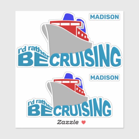 名前をカスタムするクルージング シール (シート)