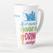 名前をカスタムするクルーズドリンク カフェラテマグ (右アングル)