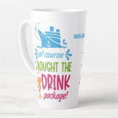 名前をカスタムするクルーズドリンク カフェラテマグ (左アングル)