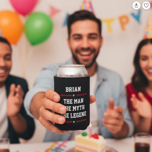 名前をカスタムするクールおもしろいザ男ザ神話ザ伝説 缶クーラー