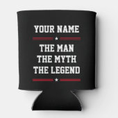 名前をカスタムするクールおもしろいザ男ザ神話ザ伝説 缶クーラー (裏面)