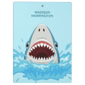 名前をカスタムするクールサメ クリップボード (裏面)