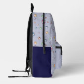 名前をカスタムするクールスポーツサッカーボールパターン プリントバックパック (左)