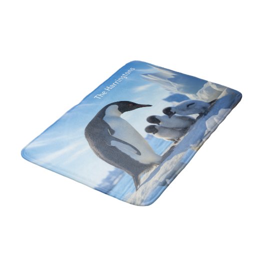 名前をカスタムするクールペンギン バスマット (アングル)