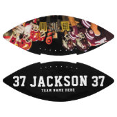 名前をカスタムするクール白黒写真チーム番号 アメリカンフットボール (パネル)