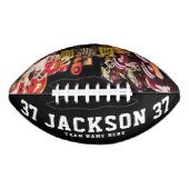 名前をカスタムするクール白黒写真チーム番号 アメリカンフットボール (正面)