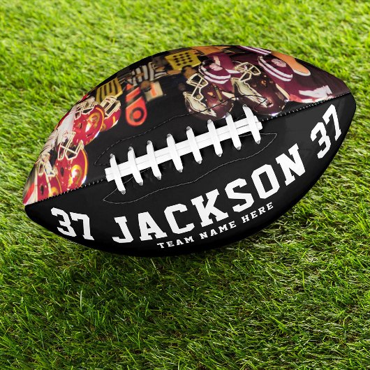 名前をカスタムするクール白黒写真チーム番号 アメリカンフットボール