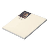 名前をカスタムするグイッとした猫ネコ猫ペット ノートパッド (回転)