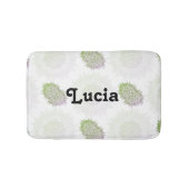 名前をカスタムするグラデーションマンダラオンホワイト バスマット (正面)