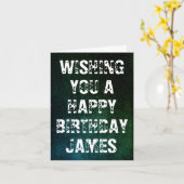 名前をカスタムするグランジ誕生日カード カード (黄色い花)